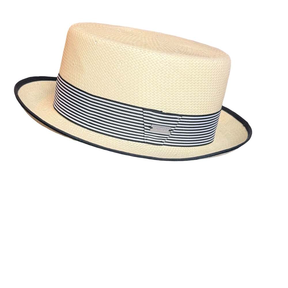 Kangol K5176HT Stripe Boater Straw Hat - Picture 5 of 8